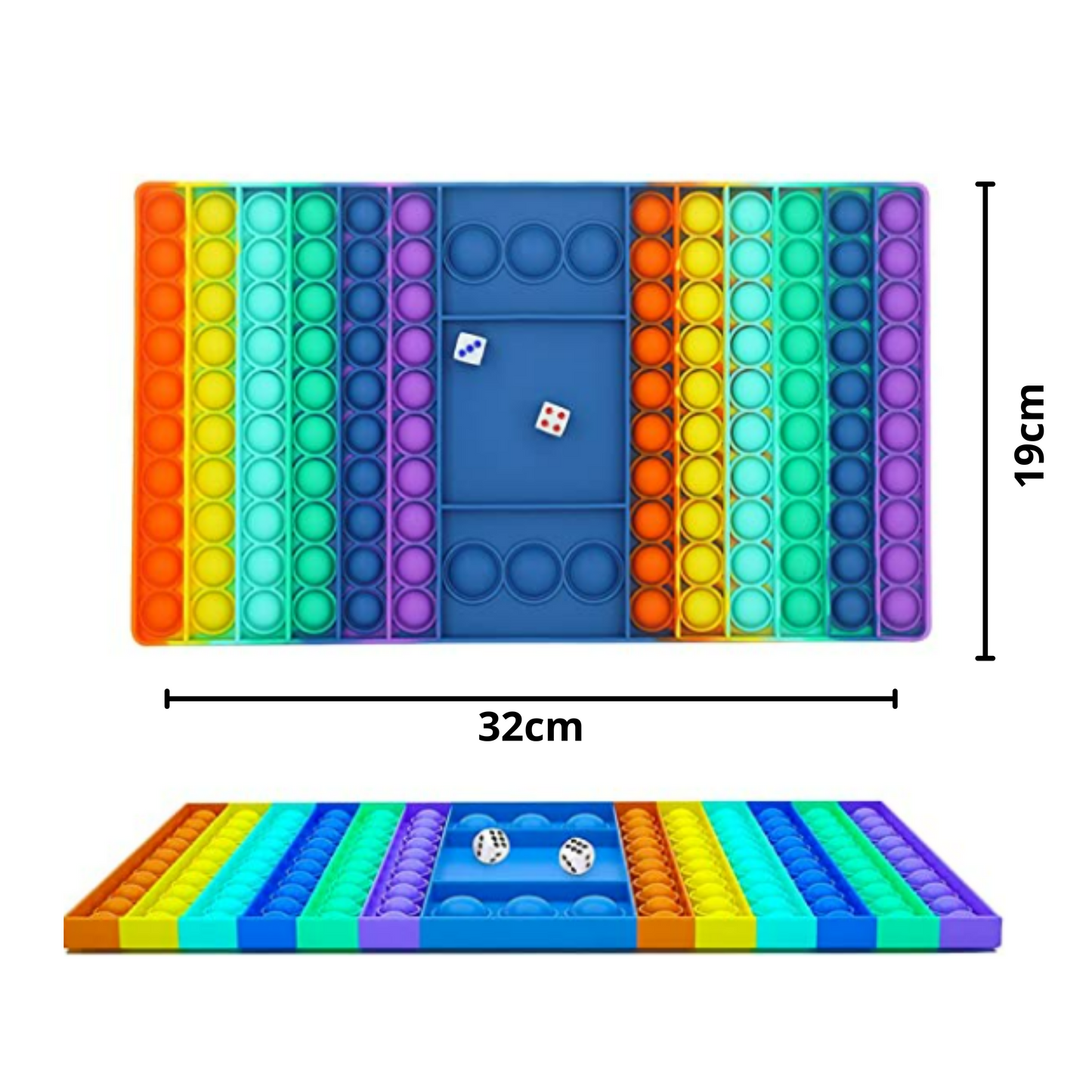 Pop it Tablero Rectangular Colores Rainbow